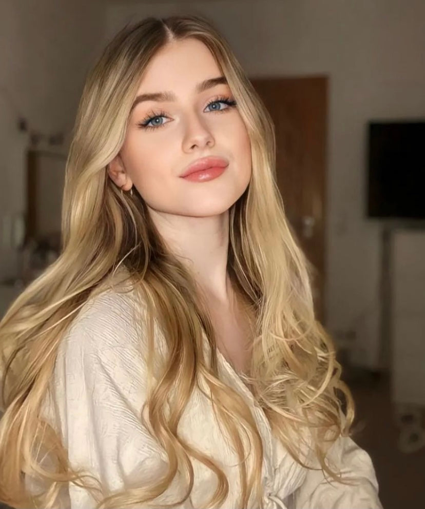 halo hair extensions blonde