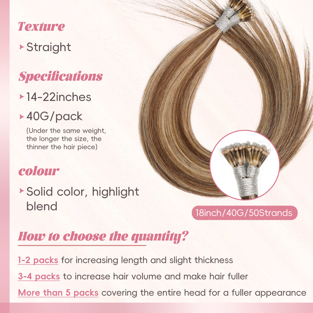 OVO Hair Butterfly Hair Extensions 100g/pack