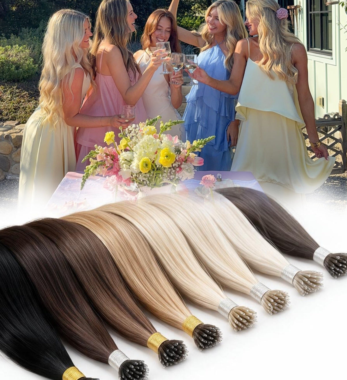U Tips Hair Extensions Human Hair, Chocolate Brown, 50g Long Silky Straight Remy Hair, Invisible Keratin Tips, Long-Lasting, Add thickness for Vacation or Daily Styling