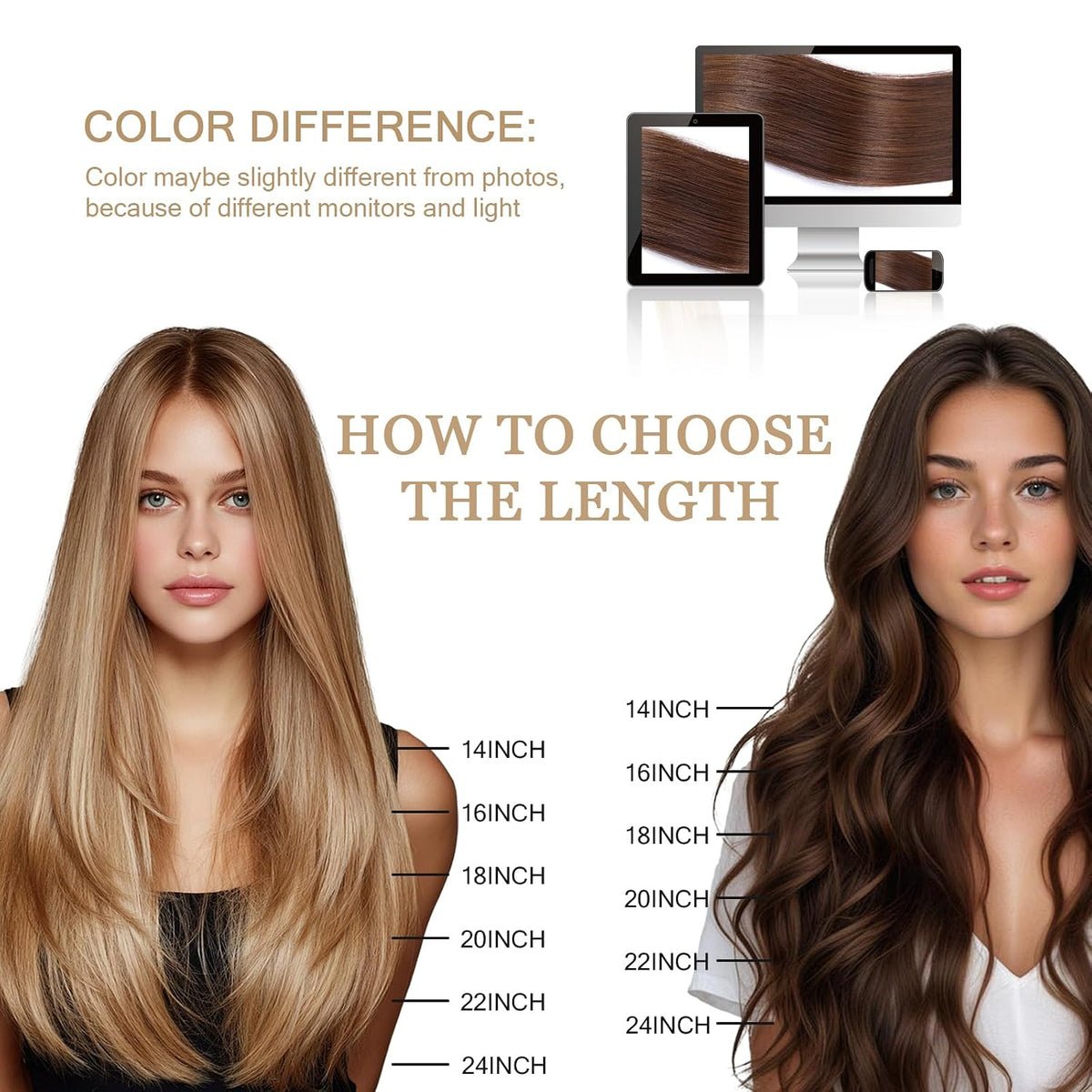 Remy-Hair Microlink Hair Extensions Human Hair Micro Bead 18inch 50g/pack Micro Link Beads Micro Loop Hair Extensions Real Human Hair Color #4 Flax Brown