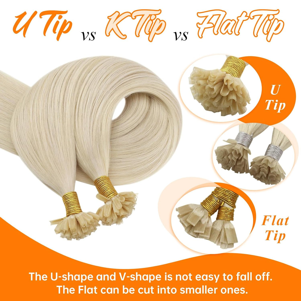 U Tip Hair Extensions Human Hair Blonde  50G Keratin Tips Soft, Invisible Ktips, Easy to Maintain, Natural Shine, for Women, Adds Volume for Wedding Visit the Hair Store