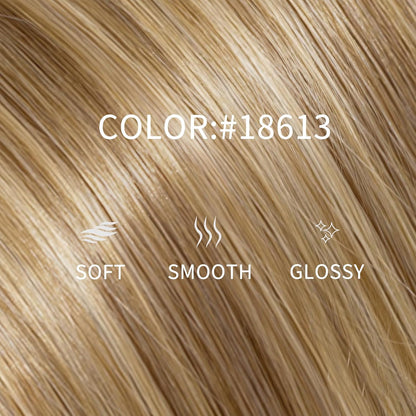 Remy-Hair Nano Bead Hair Extensions Human Hair 22Inch 40g/pack Nano Ring Hair Extensions Human Hair Color #613/18 Brown Light Brown Mix Blonde Long Straight Invisible for Women