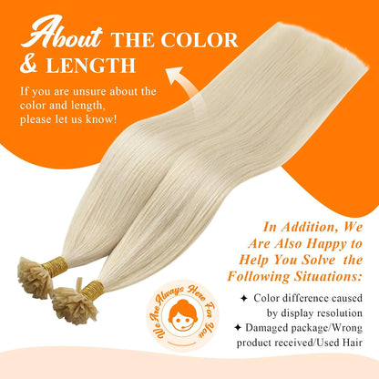 U Tip Hair Extensions Human Hair Blonde  50G Keratin Tips Soft, Invisible Ktips, Easy to Maintain, Natural Shine, for Women, Adds Volume for Wedding Visit the Hair Store