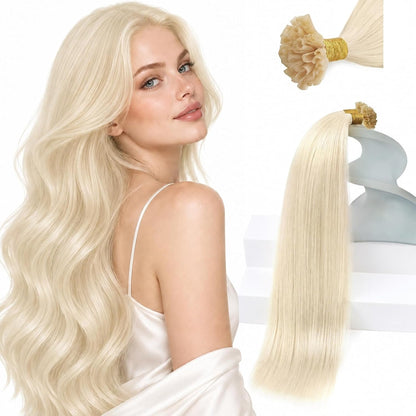 U Tip Hair Extensions Human Hair Blonde  50G Keratin Tips Soft, Invisible Ktips, Easy to Maintain, Natural Shine, for Women, Adds Volume for Wedding Visit the Hair Store