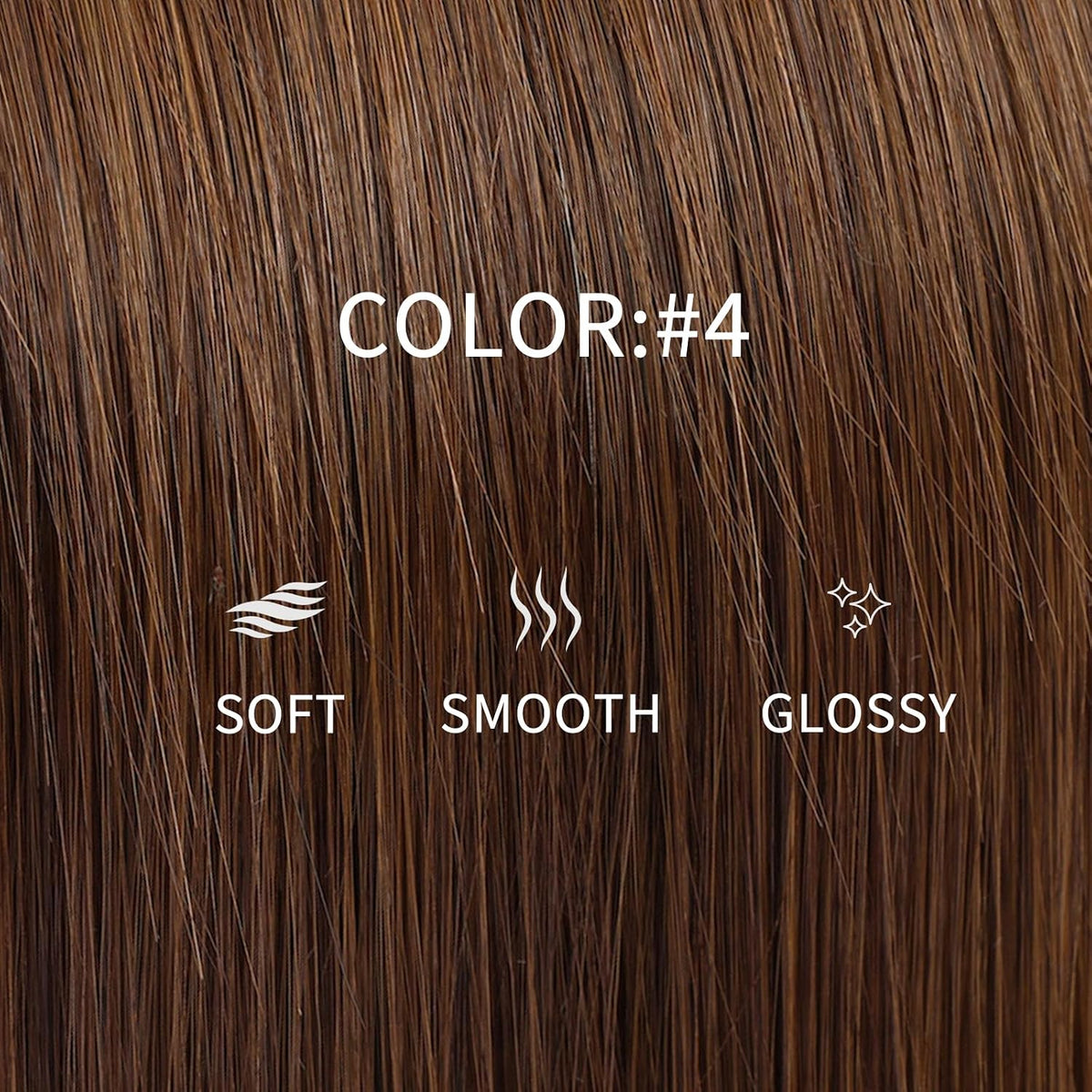 Remy-Hair Nano Bead Hair Extensions Human Hair 22Inch 40g/pack Nano Ring Hair Extensions Human Hair Color #4 Flax Brown Long Straight Invisible for Women