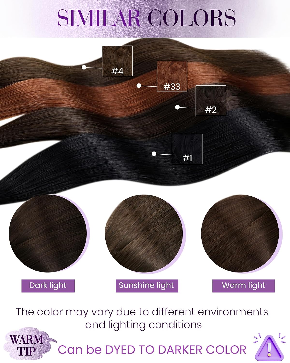 U Tips Hair Extensions Human Hair, Chocolate Brown, 50g Long Silky Straight Remy Hair, Invisible Keratin Tips, Long-Lasting, Add thickness for Vacation or Daily Styling