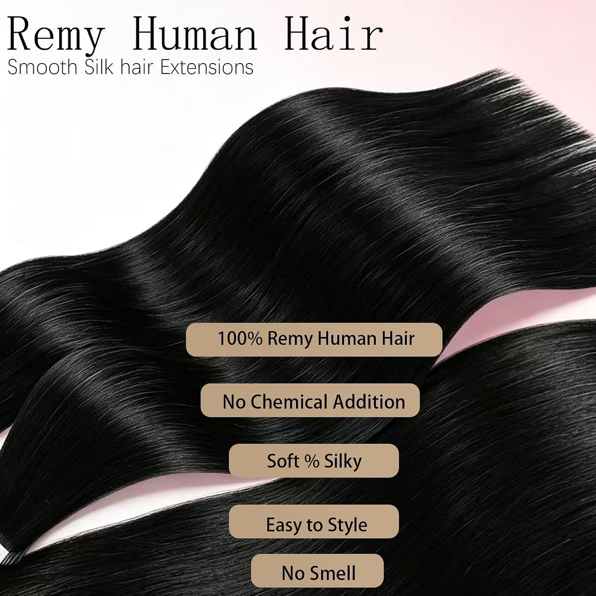 Microlink Hair Extensions Human Hair 50g/18 inch Microbead Hair Extensions Real Human Soft and Glossy Longer Life