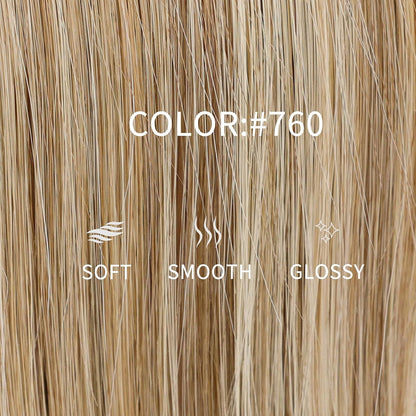 Remy-Hair Nano Bead Hair Extensions Human Hair 14Inch 40g/pack Nano Ring Hair Extensions Human Hair Color #60/7 Chocolate Brown Mix Caramel Blonde Long Straight Invisible for Women