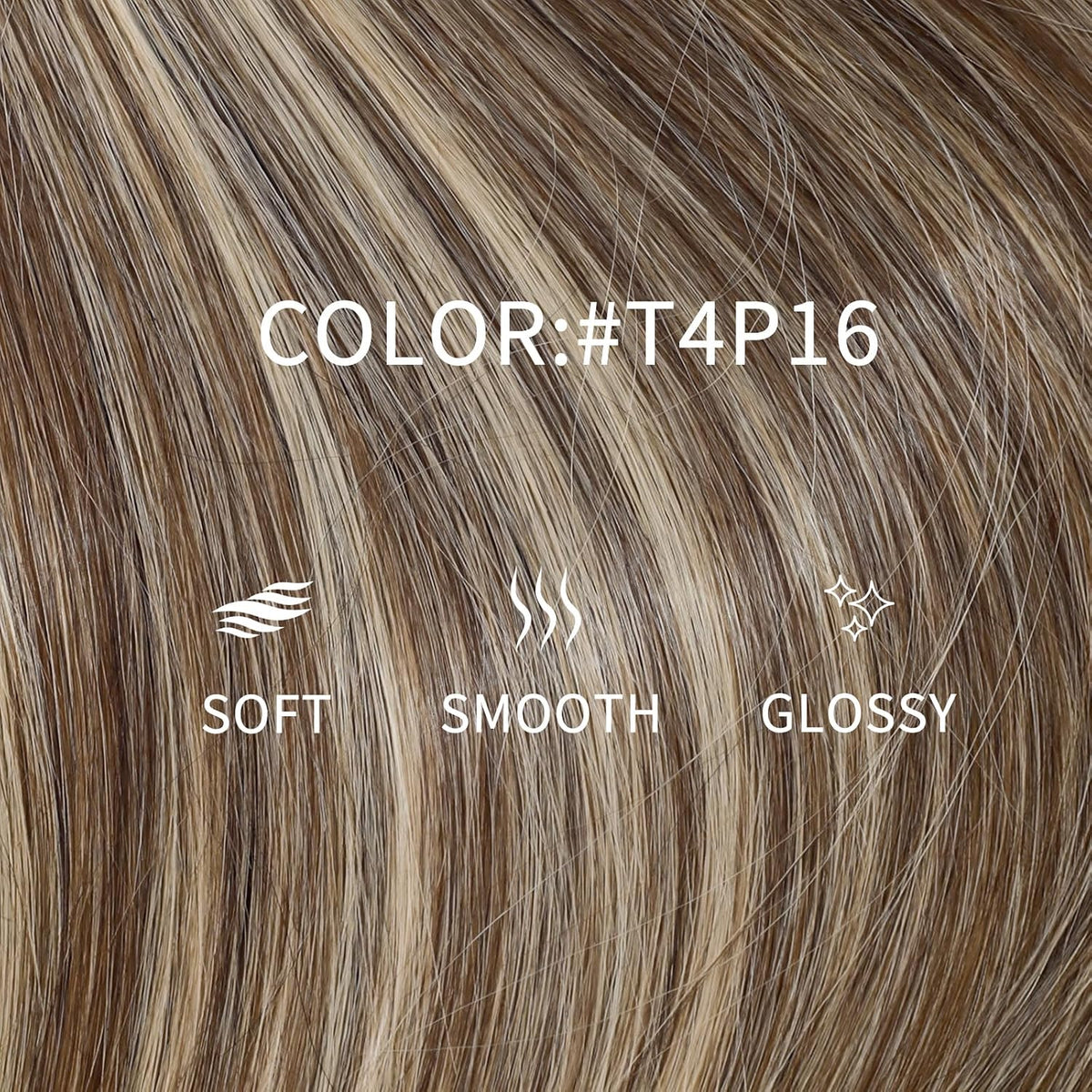 Nano Bead Hair Extensions 40g/pack Color #P4/16 Light Blonde Mix Dark Brown