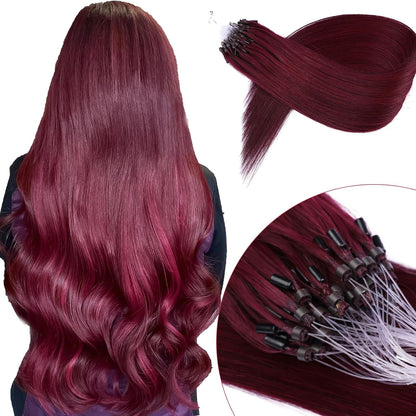 Microlink Hair Extensions Human Hair Soft And Smooth 18Inch Micro Hair Extensions No Shedding 50g