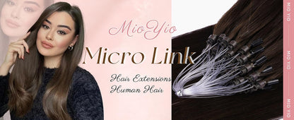 Microlink Hair Extensions Human Hai No Tangling 50g/ 18inch Microbead Micro Hair Extensions Soft and Glossy Longer Life
