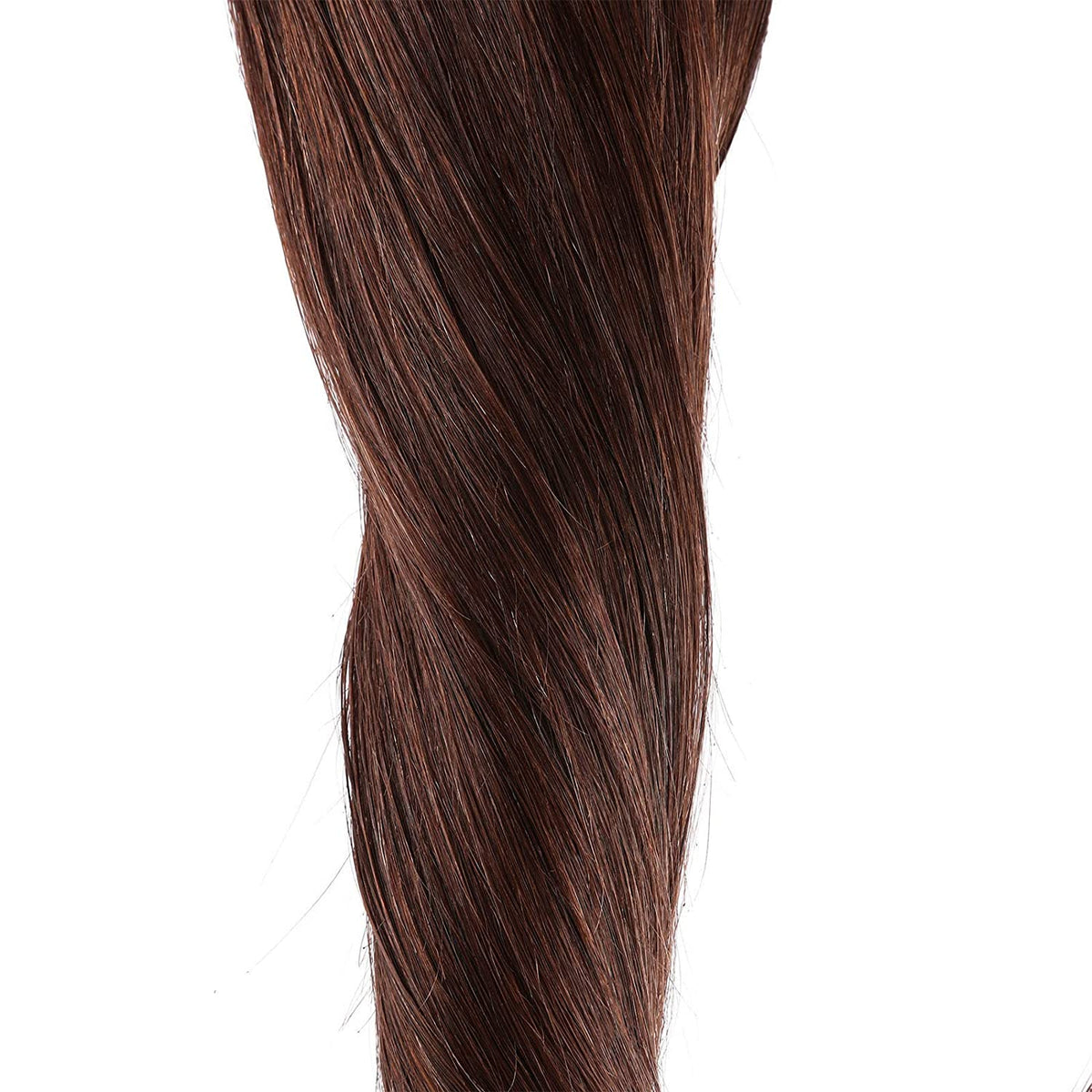Wire Hair Extensions，DIYOMO Halo Hair Extensions Real Human Hair Auburn Medium Brown Hair Extensions Transparent Headband Adjustable Size Removable Secure，Hair Halo Extensions for Women,#4