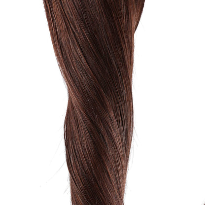 Wire Hair Extensions，DIYOMO Halo Hair Extensions Real Human Hair Auburn Medium Brown Hair Extensions Transparent Headband Adjustable Size Removable Secure，Hair Halo Extensions for Women,#4