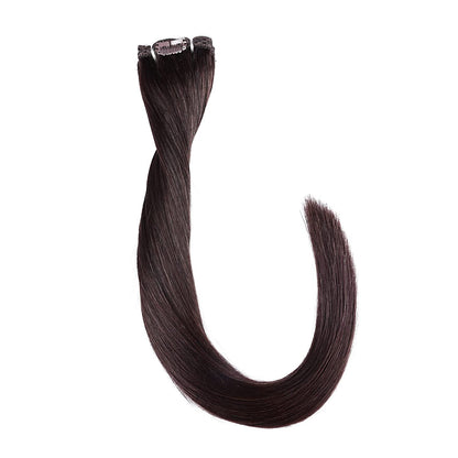 DIYOMO Dark Brown Clip in Hair Extensions Real Human Hair Remy Seamless Human Hair Clip ins 120g 7pcs Clip In Hair Extensions Real Human Hair for Women,#2