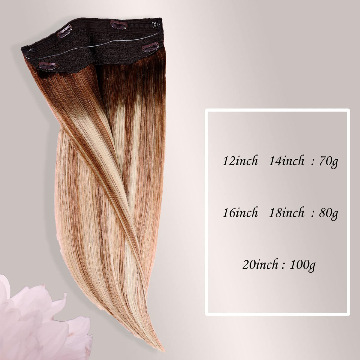 Wire Hair Extensions,DIYOMO Halo Hair Extensions Real Human Hair Hair Extensions Transparent Headband Adjustable Size Removable Secure，Hair Halo Extensions for Women,#3/8/22